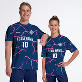 Flight Jersey Cracks - Navy & Pink